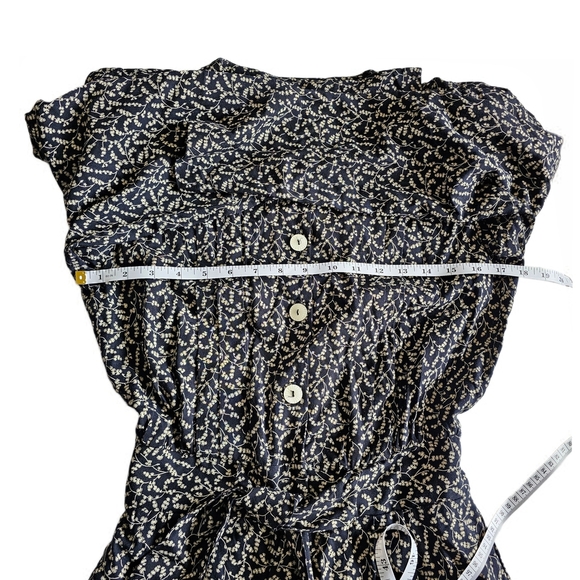 Molly Malloy Vintage Romper 80s 90s Floral Black White Jumpsuit - Picture 6 of 16